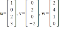 Determine if the given vectors are linearly independent.