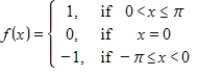 Find the Fourier approximation for the odd function .