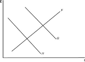 (Figure: Understanding Network Good Markets) The graph depicts a market for a network good. The letter H represents the private demand curve.