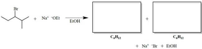 Give the two organic products of the reaction. (Ignore stereochemistry.)