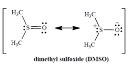 <strong>When DMSO dissolves potassium chloride (K<sup>+</sup> Cl<sup>−</sup>), what is the solvation of the salt due to? </strong> A) The charge-dipole interaction of the sulfur with the K<sup>+</sup>. B) The charge-dipole interaction of the oxygen with the K<sup>+</sup>. C) The charge-dipole interaction of the oxygen with the Cl<sup>−</sup>. D) The hydrogen-bonding interaction of the chloride ion with the C-H bonds.