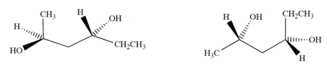 <strong>Examines these two molecules: The molecules are ___________.</strong> A) identical B) enantiomers C) diastereomers