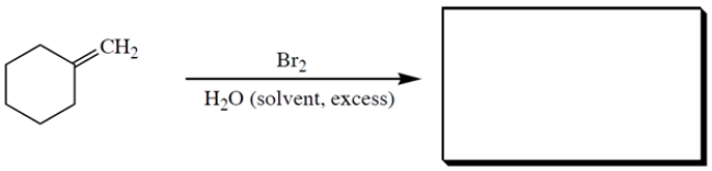 Complete the reaction by giving the missing product.