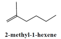 Give the structure of the carbocation intermediate and the curved-arrow notation for its formation in the addition reaction of 2-methyl-1-hexene with HBr.