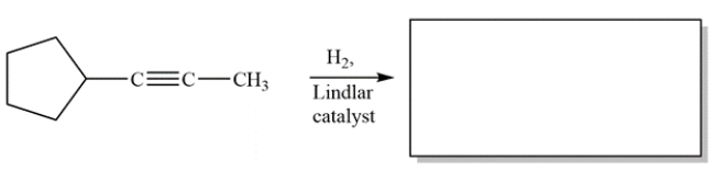 Complete the reaction by giving the structure of the organic product.