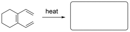 Given the starting material and conditions, identify the type of pericyclic reaction, the number of electrons involved in the reaction, and draw the major organic product. Clearly show stereochemistry, if applicable.