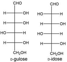 The Kiliani-Fischer synthesis adds a carbon to an aldopentose to generate the two aldohexoses. The aldopentose and aldohexoses can be oxidized to aldaric acids, where the top and bottom carbons of the Fischer projections are both carboxylic acids. The aldopentose gives an optically inactive aldaric acid, so it must have been either D-ribose or D-xylose, since both aldaric acids formed from these have a plane of symmetry bisecting carbon 3.    ​ The two aldohexoses formed from the Kiliani-Fischer synthesis of ribose would be D-allose and D-altrose.    ​ The aldaric acid made from D-allose would be optically inactive, while the aldaric acid made from D-altrose would be optically active. This matches the data given. Let's look at the other possibility. The two aldohexoses made from the Kiliani-Fischer synthesis of xylose would be D-gulose and D-idose.    ​ The aldaric acids made from gulose and idose will both be optically active, which doesn't match the data given, so we can conclusively identify the aldopentose as D-ribose. Aldohexose A is D-allose and aldohexose B is D-altrose.