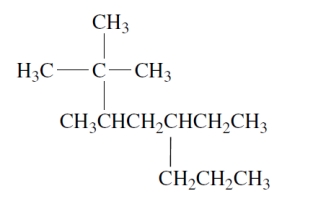 <strong>Consider the compound: The largest substituent group mentioned (cited) explicitly in the name of this compound is</strong> A) tert-butyl. B) methyl. C) ethyl. D) propyl. E) octyl.f. some other group.