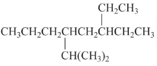 <strong>Consider the IUPAC systematic name of the alkane. The name of this compound is</strong> A) 5-ethyl-2-methyl-3-propylheptane. B) 3-ethyl-5-isopropylnonane. C) 6-ethyl-4-isopropyloctane. D) 1,1-diethyl-3-isopropylhexane. E) None of the above is a correct name.