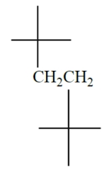 <strong>Identify the correct name for the compound. </strong> A) 1,1,1,4,4,4-hexamethylbutane B) 1,2-di-tert-butylethane C) 2,2,5,5-tetramethylhexane D) some other name