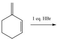 Draw the thermodynamic and kinetic product for the reaction. Clearly identify which is the thermodynamic and kinetic product.