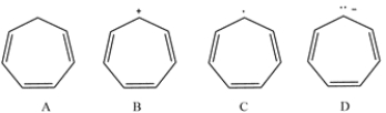 <strong>Which of these compounds is aromatic? </strong> A) compound A B) compound B C) compound C D) compound D