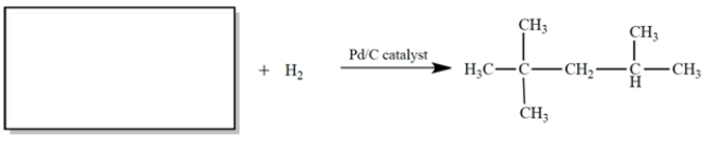 The NMR spectrum of the missing compound is given below the reaction. Draw the structure of the missing starting material.