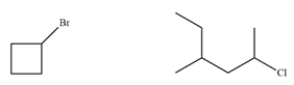 These two compounds have similar molecular weights. Explain how to use mass spectrometry to differentiate between the two.