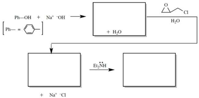 Complete the reaction sequence by providing the structures of the missing compounds.