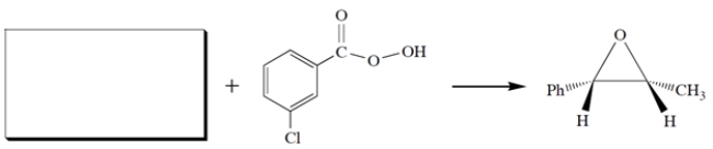Complete the missing starting material. Be sure to clearly show stereochemistry.
