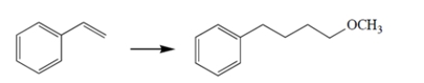 Propose a synthetic scheme to carry out the transformation. Show the product of each step.