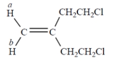 <strong>What is the relationship of protons a and b in the structure? </strong> A) The protons are constitutionally nonequivalent. B) The protons are homotopic. C) The protons are enantiotopic. D) The protons are diastereotopic.