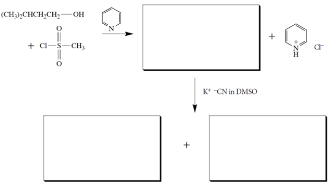Fill in the products with the missing compounds: