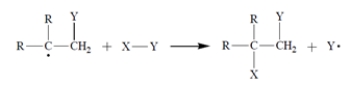 <strong>A free-radical addition of a certain compound X-Y to an alkene (R = alkyl) results in the conversion: The first propagation step in the mechanism is Therefore, what is the second propagation step in the mechanism?</strong> A) B) C) D) Both (b) and (c) are propagation steps. E) Both (a) and (b) are propagation steps.