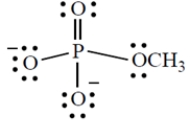 Give the formal charge on the phosphorus atom in this structure. (Phosphorus is in group 5A directly under nitrogen in the periodic table.)