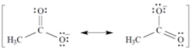 <strong>Given that the acetate anion has the these equally important resonance structures, what is the bond order of each carbon-oxygen bond? </strong> A) The bond order of all carbon-oxygen bonds is ⅓. B) The bond order of all carbon-oxygen bonds is ½. C) The bond order of all carbon-oxygen bonds is 1.0. D) The bond order of all carbon-oxygen bonds is 1.5. E) The bond order of one carbon-oxygen bond is 1.0, and the bond order of the other carbon-oxygen is ½.f. The bond order of all carbon-oxygen bonds is 2.0.