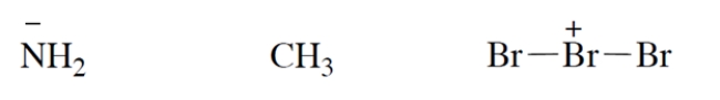 Add valence electrons to the structures so that the formal charge is properly accounted for. Assume that all atoms have no more electrons than allowed by the octet rule. Make your electron dots bold enough to be unambiguous.