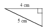 What is the area of the right triangle shown below?  