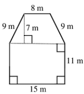 Find the area of the figure below. Give units. Show your work.  
