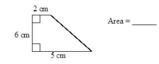 What is the area of the figure below?