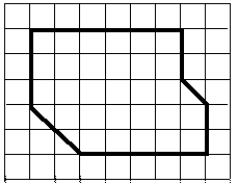 <strong>What is the area of the figure below? (Use the natural unit.) </strong> A) 35 square units B) 30 square units C) 30 \frac { 1 } { 2 } square units D) 32 square units E) None of the answers is correct.