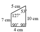 <strong>You want to make a larger, similar version of the trapezoid below so that the 4-centimeter side will be 10 centimeters in the larger version.</strong> A) How long will the other three sides of the larger trapezoid be? B) What are the sizes of the angles in the larger version?