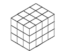 <strong>Each face of the small cubes making the shape below has an area of 1 square unit.</strong> A) Surface area: _____ Volume: _____ B) Suppose another prism is similar to the one above but two times larger in all dimensions. What is the surface area and volume of the new prism? Write enough to make your thinking clear