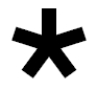 Determine the SMALLEST positive amount of the turn (in degrees) for the rotational symmetries in each figure. A) B) C)