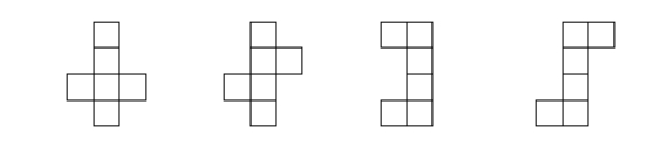 Which figures are nets for a cube and which are not?