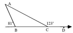 <strong>Find the measure of angle A of the triangle. </strong> A) 156° B) 24° C) 57° D) 20° E) More information is needed to answer the question.