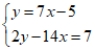 Use the substitution method to find a common solution to the given equations, if there is one, or state that there is no common solution.