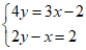 Use the addition/subtraction method to find a common solution to the given equations, if there is one, or state that there is no common solution.