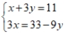 Use the addition/subtraction method to find a common solution to the given equations, if there is one, or state that there is no common solution.