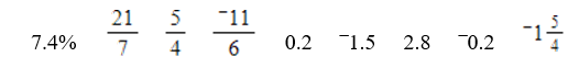 Reorder these numbers from smallest to largest: