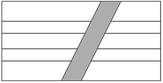 -Which of the following best describes the gray igneous rock depicted in the cross section above?