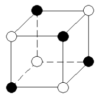 <strong>  -What elements could be represented by the open and solid spheres in the mineral structure depicted above?</strong> A) carbon and oxygen B) silicon and oxygen C) iron and magnesium D) sodium and chlorine <div style=padding-top: 35px> 