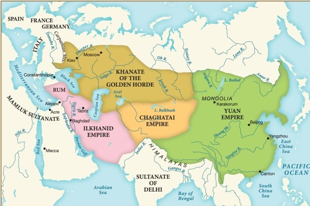 <strong>After 1260, much of the territory of modern-day Russia was under the control of the </strong> A) Chaghatai Empire. B) Sultanate of Delhi. C) Khanate of the Golden Horde. D) Ilkhanid Empire.