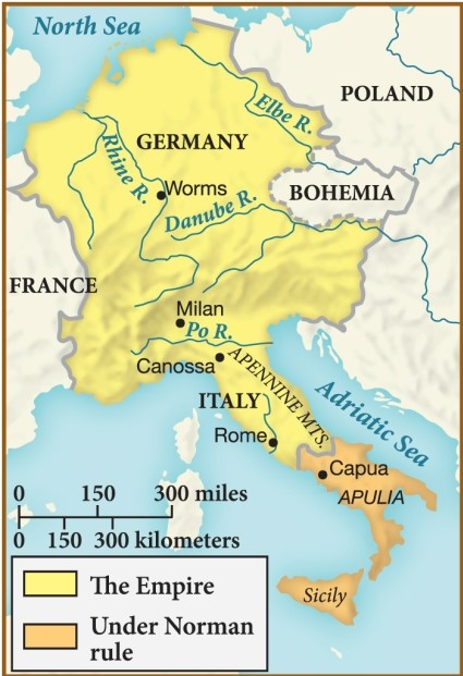 <strong>From approximately 1070 through 1122, Sicily was under the control of </strong> A) the Normans. B) Germany. C) the Italians. D) Poland.