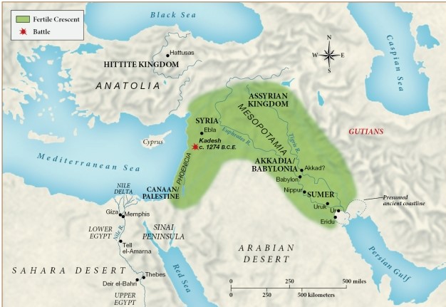 <strong>The early civilizations shown in this map developed along the geographic features they did in order to </strong> A) control trade routes. B) defend themselves effectively. C) irrigate their agricultural fields. D) worship the sun gods.