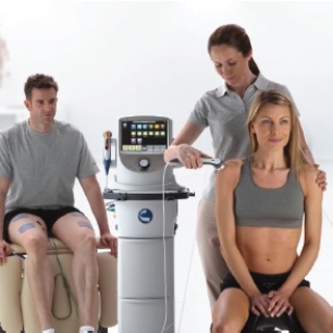 <strong>What is the type of the modality illustrated in the picture? </strong> A) Interferential current unit B) LASER Therapy unit C) Ultrasound and electrical stimulation combination unit D) Low-Intensity Stimulator unit E) Electrical stimulating unit