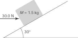 <strong>A 30-N horizontal force is applied to a 1.5-kg object lying on a ramp that makes a 30° angle with the horizontal. The normal force acting on the object is </strong> A) 13 N. B) 15 N. C) 28 N. D) 45 N.