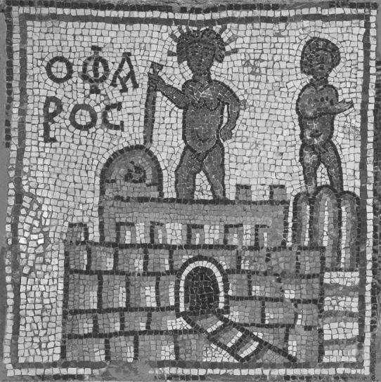 <strong>The lighthouse of Alexandria, depicted here in a mosaic, is one of the Seven Wonders of the Ancient World. Which of the following, established after a failed siege of Demetrius Poliorcetes and built from the metal of his siege engines, is also a Wonder of the Ancient World?  </strong> A)The Obelisk of Cyprus B)The Mausoleum of Alexander C)The Colossus of Rhodes D)The Temple of Cybele <div style=padding-top: 35px> 