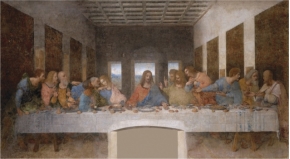and contrast the ceremonial robe from Chilkat, Alaska (figure 4.13) and Leonardo da Vinci's The Last Supper (figure 4.22) in terms of colors, shapes, and types of balance. How do the two works of art use these and other elements in order to achieve the right relationship between unity and variety?