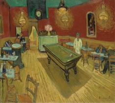 and contrast Vincent van Gogh's The Night Café (Figure 3.3) with Georges Seurat's A Sunday on La Grande Jatte (Figure 3.47A) in terms of their use of color, value, and organization of represented objects. How do the two works of art use different methods for depicting the illusion of three-dimensional space on a two-dimensional surface?